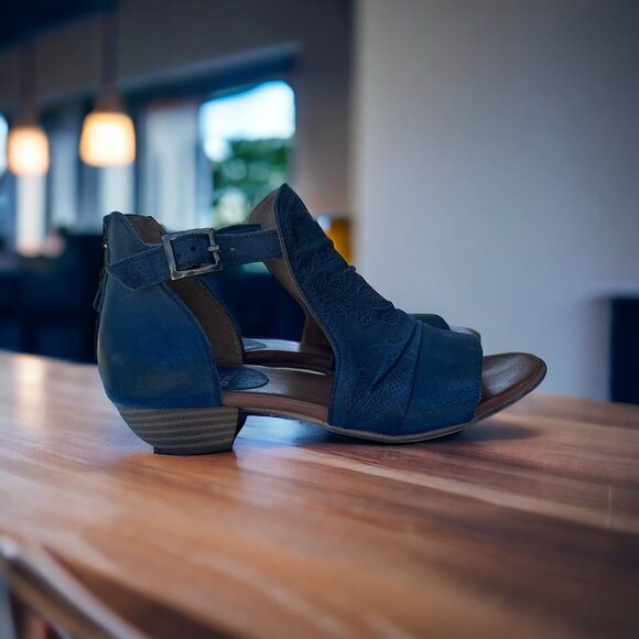 Miz Mooz Cora,Sassy Summer Heeled Sandel In A Beautiful Blue Size 39 EU Size - Picture 4 of 11
